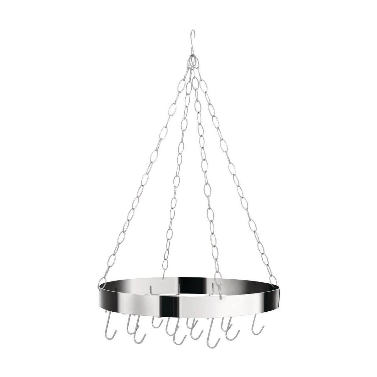 Orsina Valen Metal Round Hanging Pot Rack - Chrome - Image 1