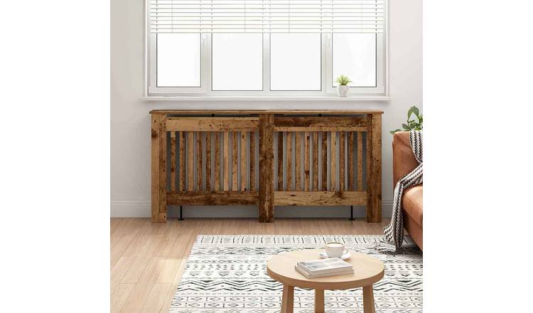 Walplus Engineered Wood Radiator Cover - Old Wood - 172 x 19 x 81.5 cm