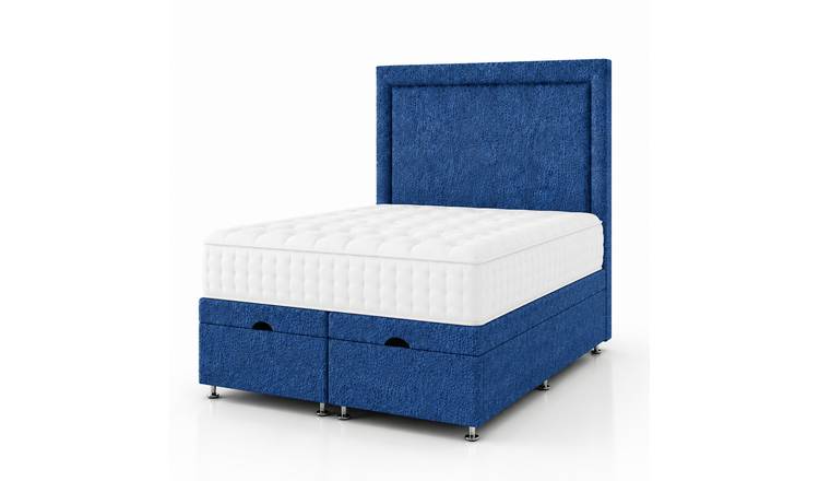 Comfy Deluxe Milan 5ft King Size Ottoman End Lift  Bed Set - Blue