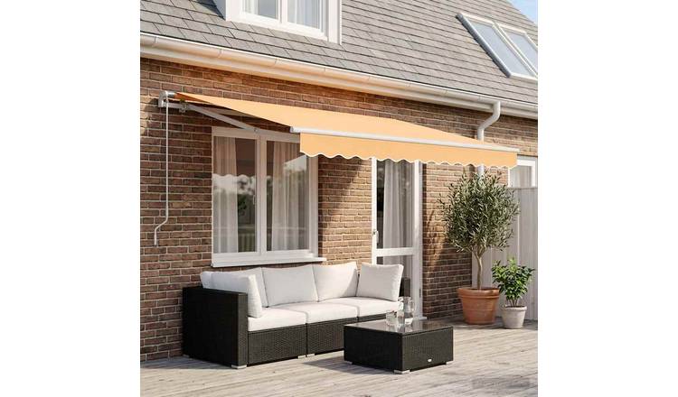 Walplus Polyester Awning Replacement Fabric - 400 x 300 cm - Easy to Install