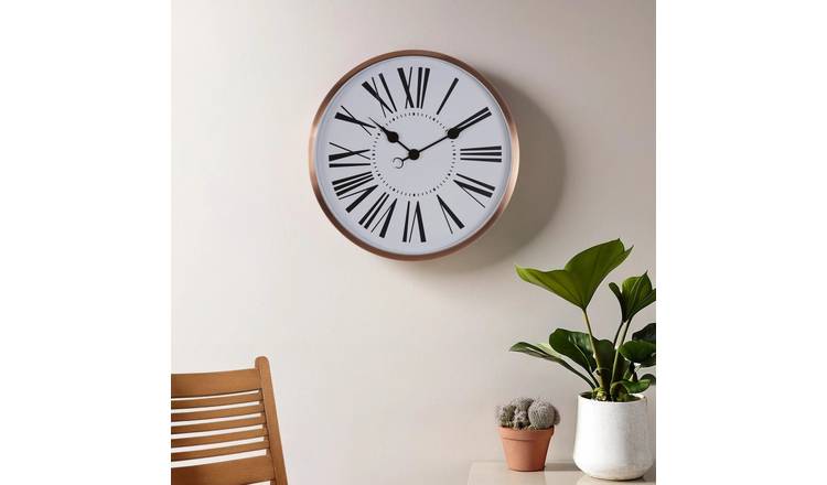 Orsina Baillie 50cm Dia Wall Clock - Rose Gold