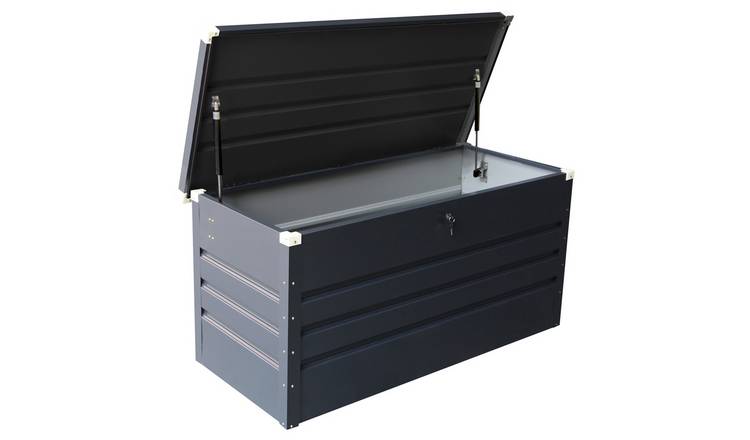 Charles Bentley Waterproof Seal Hydraulic Lid Metal Storage Chest - Grey