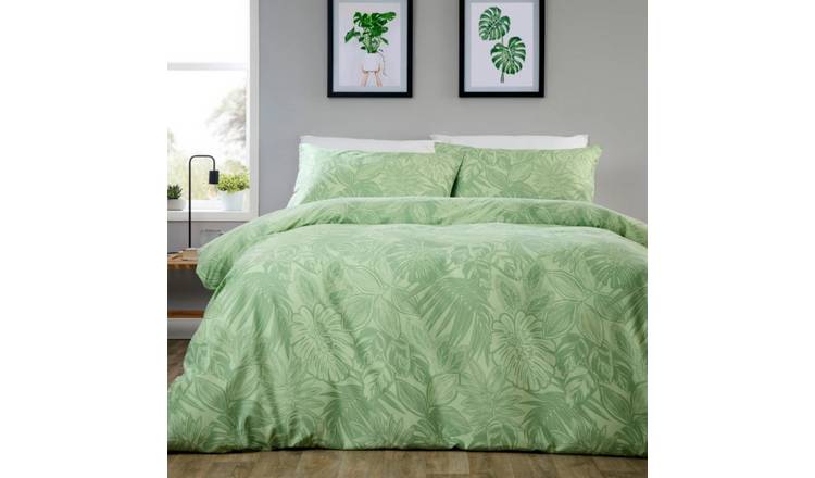 New Edge Blinds Fern Sage Green Duvet Set - Double