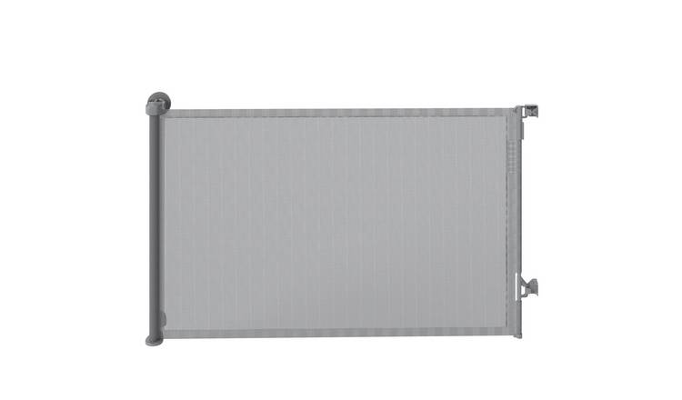 PawHut Retractable Pet Stair Gate - 140cm x 93cm - Grey