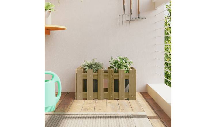 Walplus Wood Garden Planter V3 - 60 x 30 x 30 cm