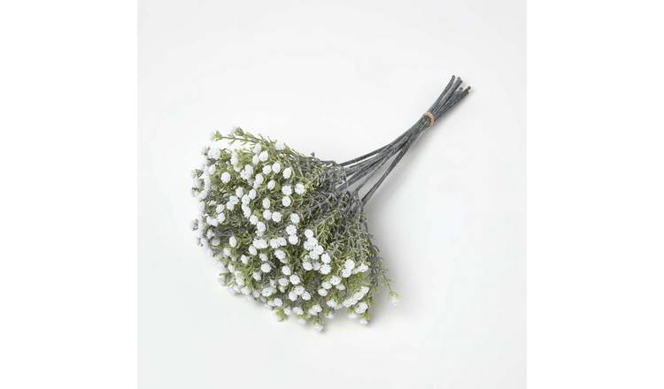 Homescapes Handcrafted Artificial Baby's Breath Bouquet - White