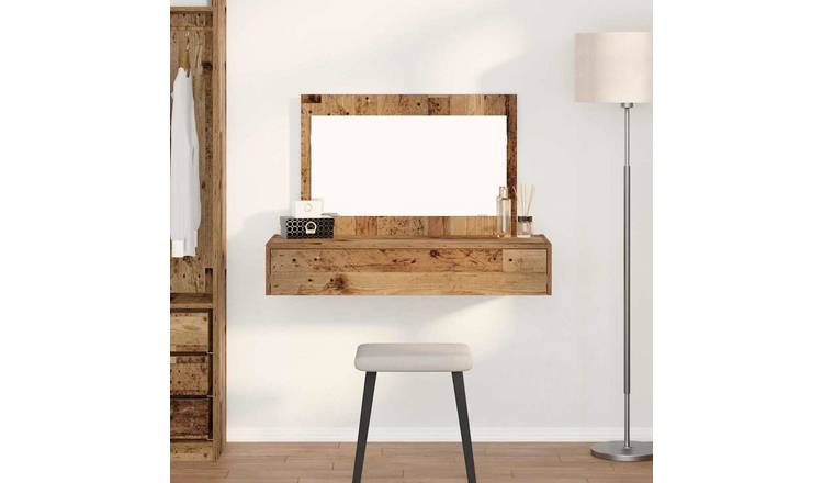 Walplus 1 Drawer Wood Dressing Table Wall Mounted - Brown - 100 x 40 x 70 cm
