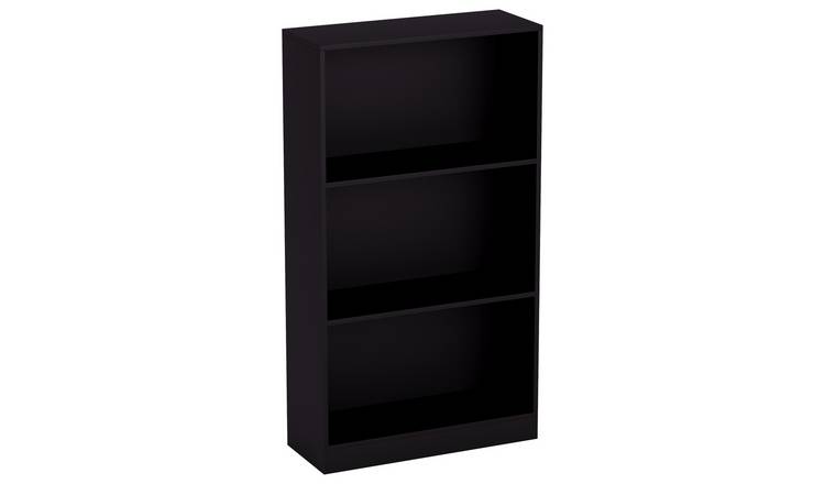 Vida Designs Cambridge 3 Tier Medium Freestanding Bookcase - Black