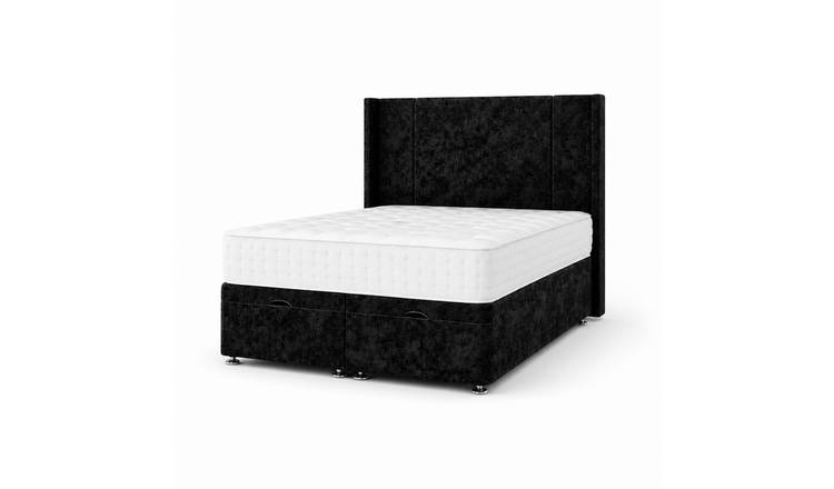 Comfy Deluxe Harriet  4ft6 Double  Ottoman End Lift  Bed Set - Crush Black