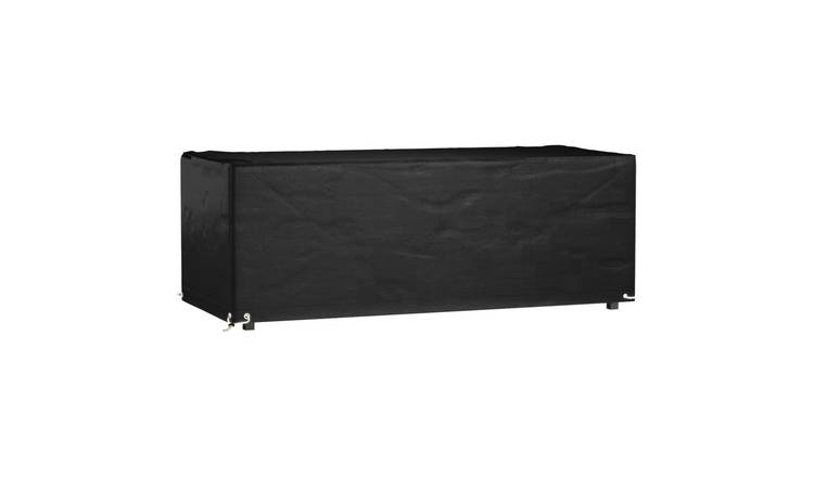 Walplus PE Rectangular 8 Eyelets Furniture Cover - Black - 192 x 82 x 65 cm