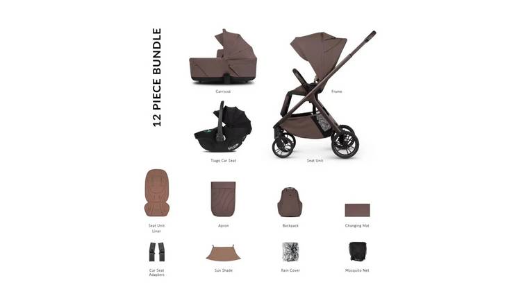 Venicci Tila 3-in-1 Travel System Bundle - Black/Noce