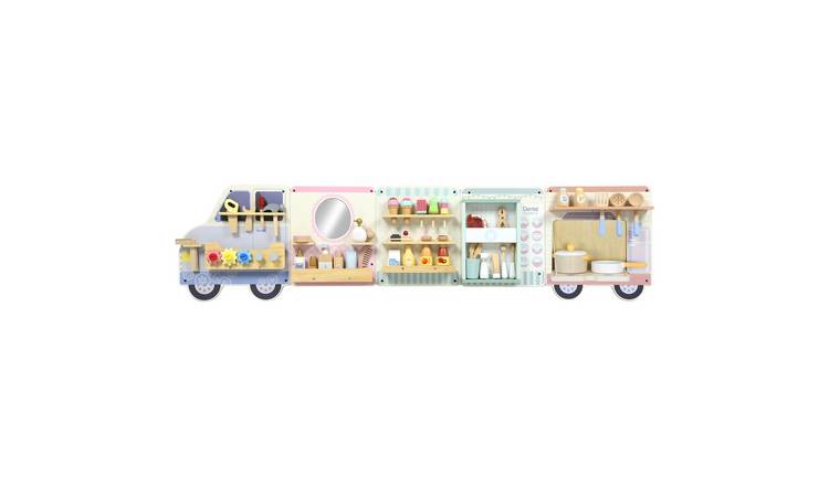 AIYAPLAY 3 Years Plus 5 in 1 Wooden Truck Sensory Wall Panel – Beige