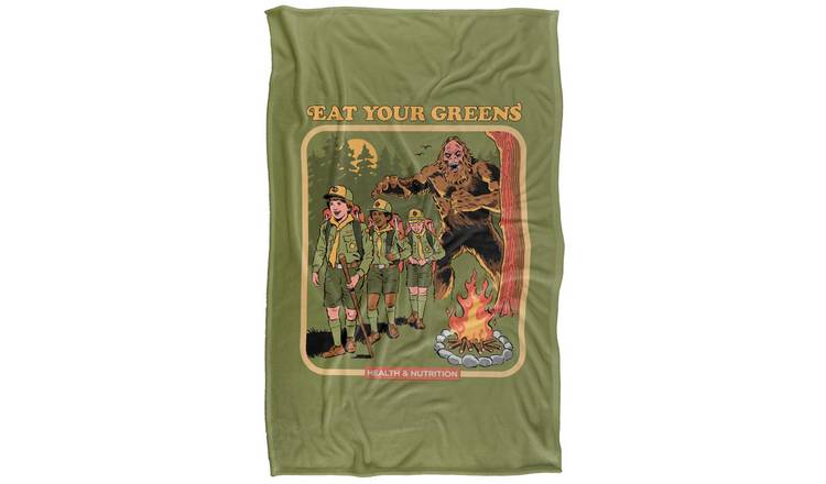 Steven Rhodes Eat Your Greens Soft Touch Blanket - 147cm x 91cm