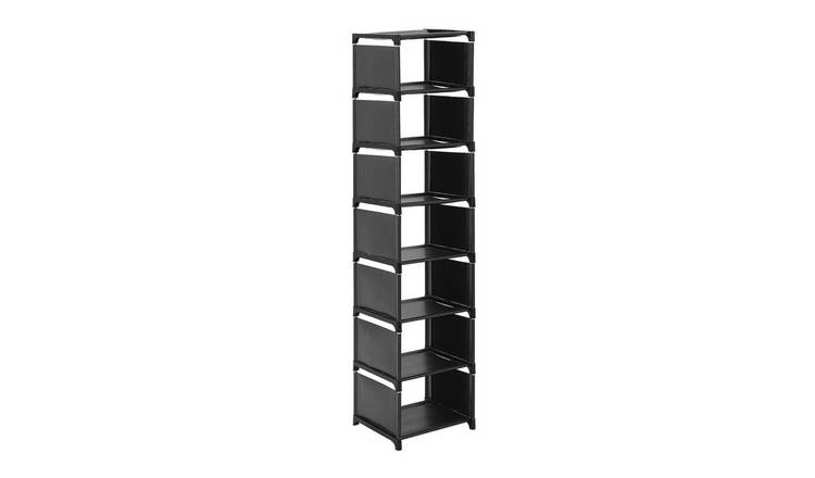 Living and Home 8 Shelf Adjustable Shoe Storage Rack - Black