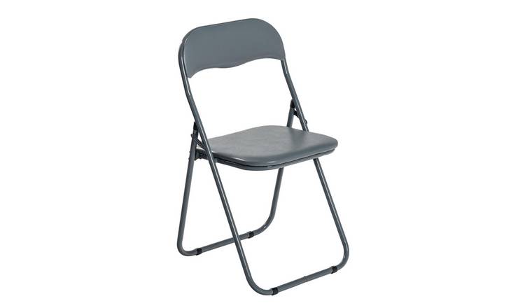 Harbour Housewares Padded Folding Chair - Grey