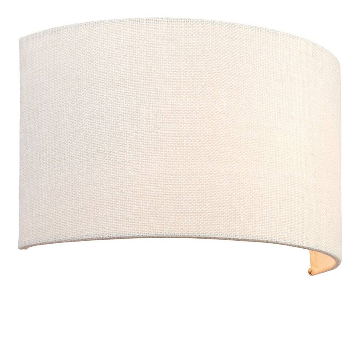 Loops Direct Fabric and Steel Wall Light - Vintage White - Image 1