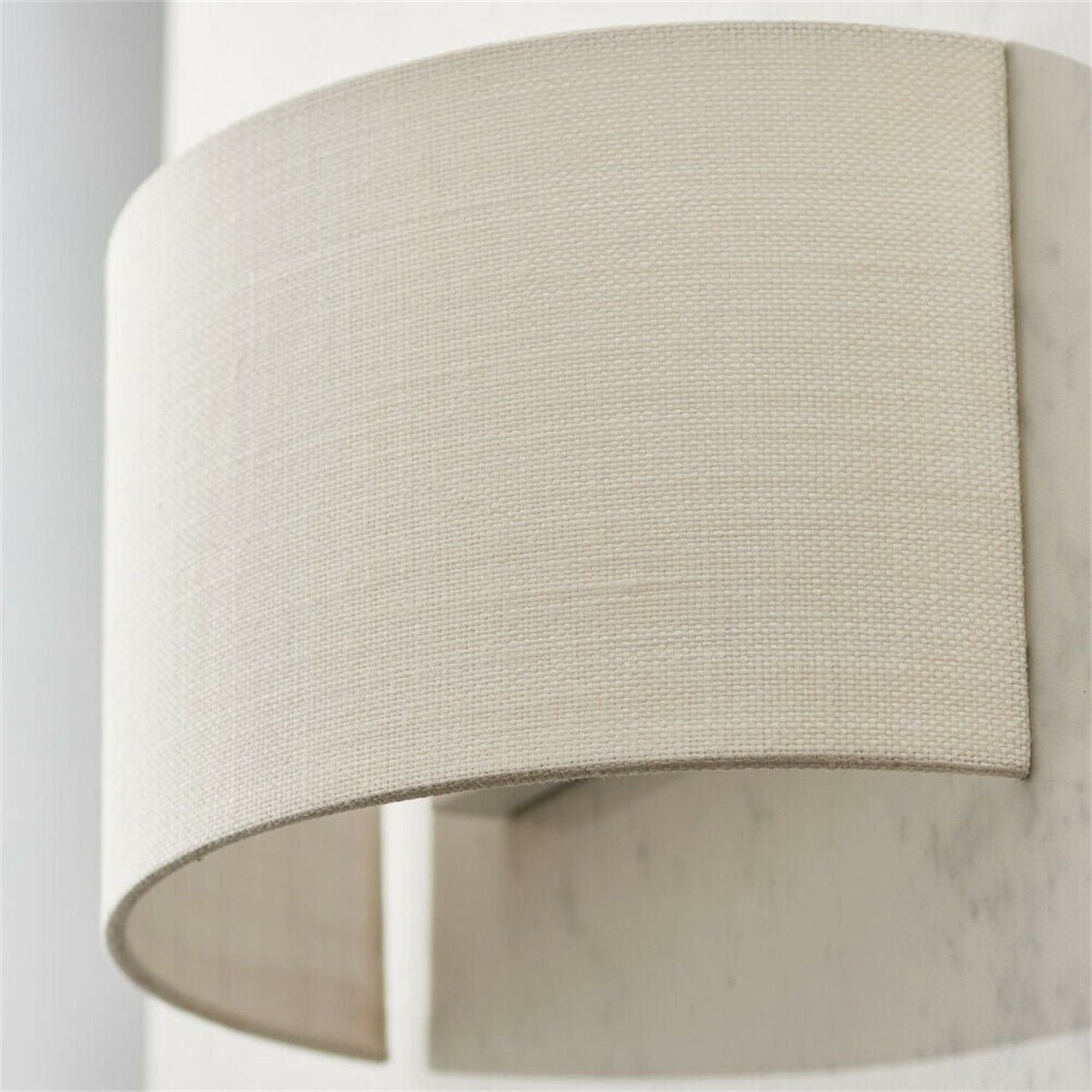 Loops Direct Fabric and Steel Wall Light - Vintage White - Image 3