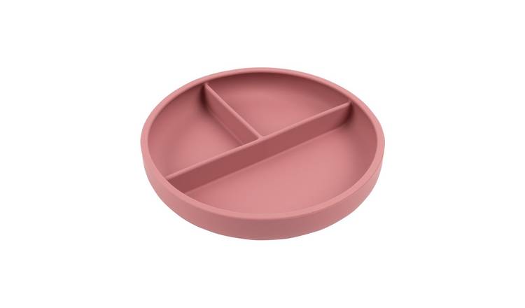 Tiny Dining Baby Divided Silicone Suction Plate - Dusty Rose