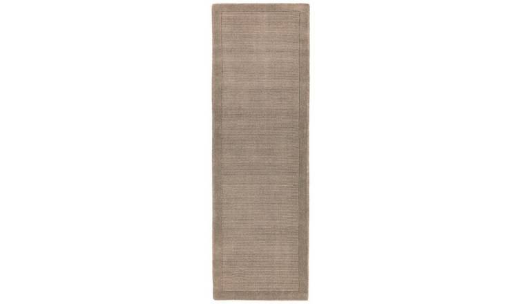 Mega Flooring Beige Handmade Plain Rug - 60 x 120cm