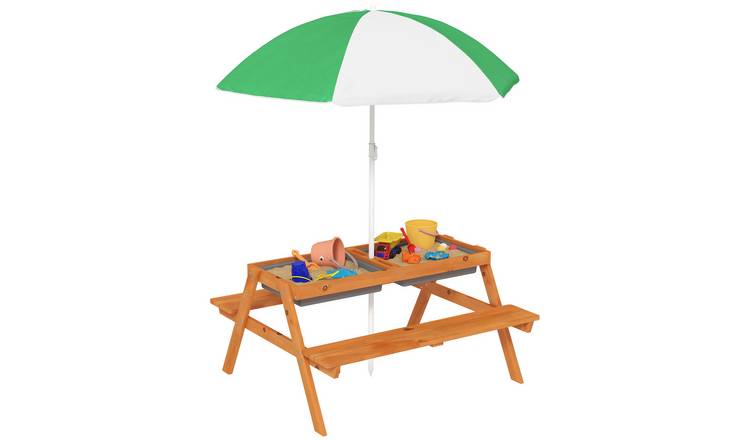 Outsunny 3–6 Years Wooden Kids Picnic Table – Brown