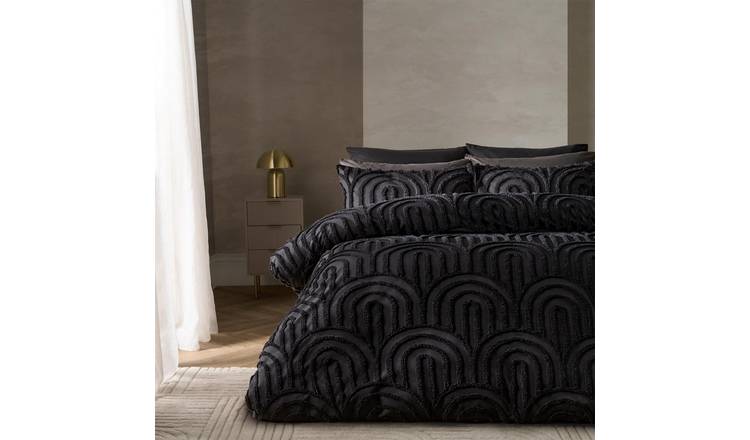 OHS Black Tufted Arches Bedding Set Duvet Cover Set - Single