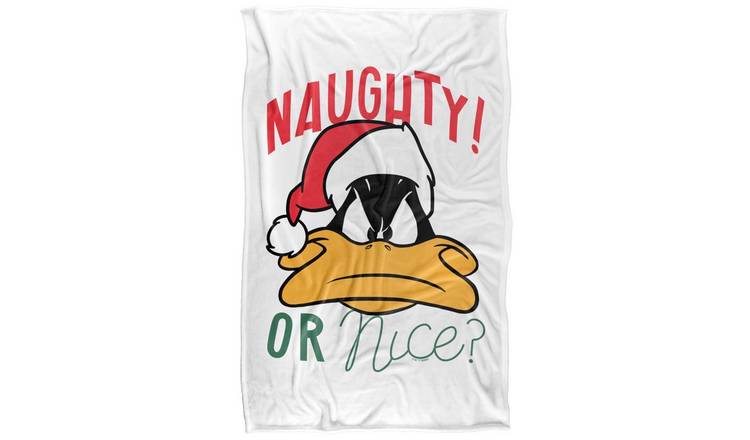 Looney Tunes Daffy Naughty Or Nice Soft Touch Blanket - 147cm x 91cm