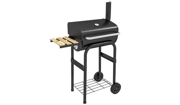 Outsunny Portable Garden BBQ Grill for Party Cooking - Black