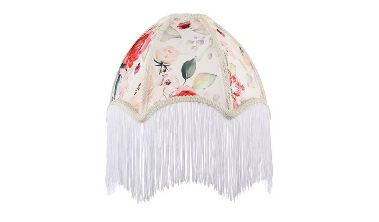 Happy Homewares 1920s Vintage with Pastel Pink and Green Lampshade - 30cm