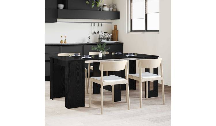 Walplus Rectangular Dining Table - Black Oak - 180 x 85 x 75 cm