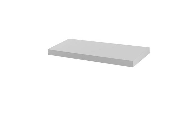 Harbour Housewares Modern Floating Wall Shelf - White