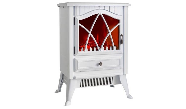 VonHaus 1800W LED Flame Electric Stove Heater - Log Burner Effect