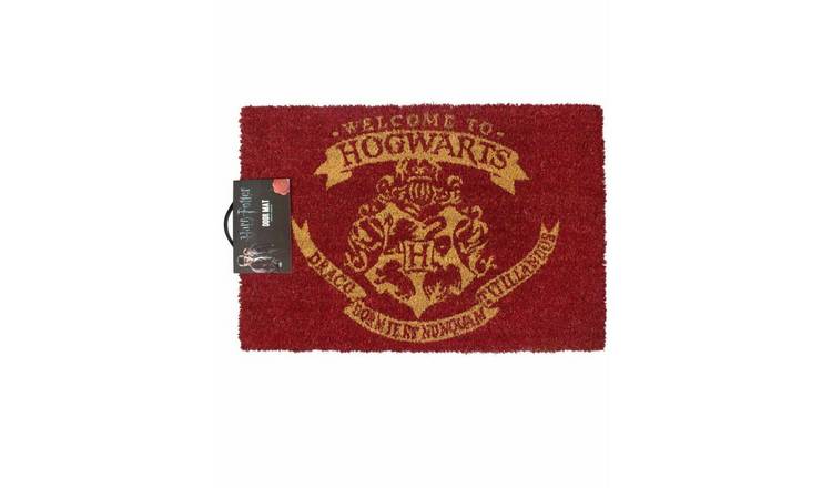 Harry Potter Hogwarts Crest Adult Unisex Coir Door Mat - Red