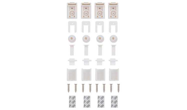 Walplus Pack of 36 PVC Roller Blind Fittings - White