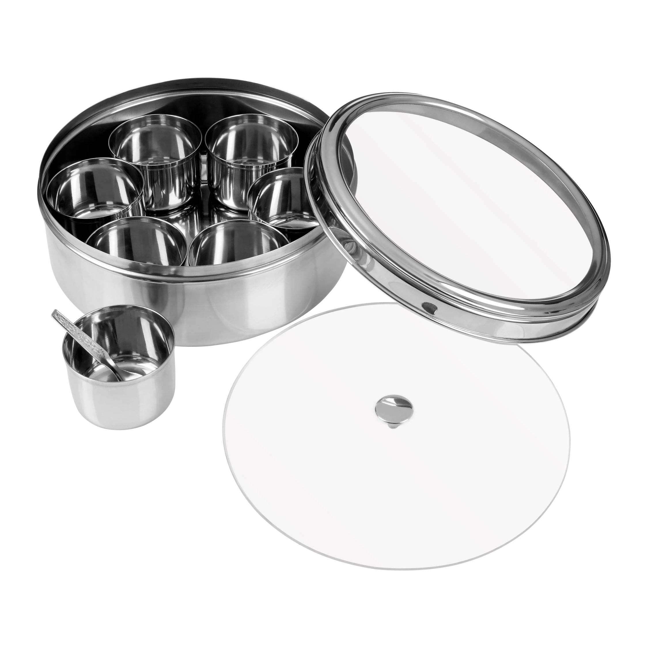Orsina Syd Set of 7 Spice Storage Container with Lid – Clear - Image 1