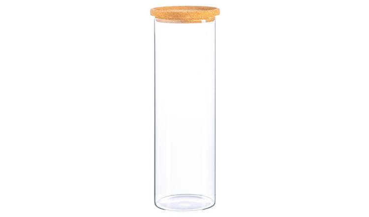 Argon Tableware Glass Storage Jar with Cork Lid