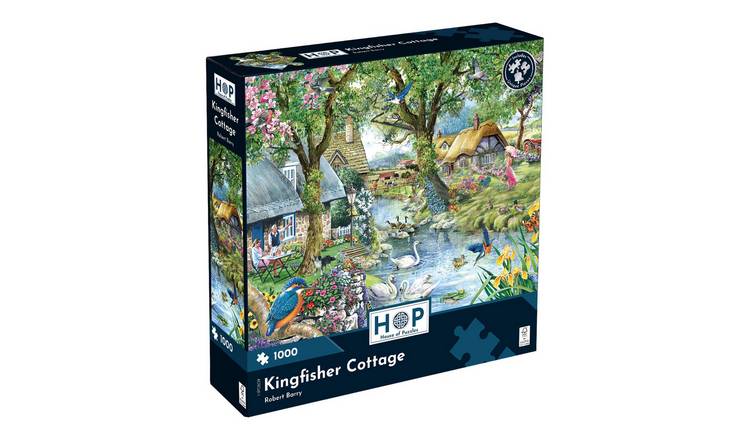 The House of Puzzles Kingfisher Cottage 1000 Piece Jigsaw Puzzle