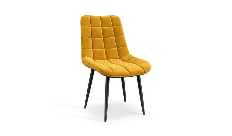 Furniture Online Nova Set Of 8 Velvet Dining Chair – Mustard