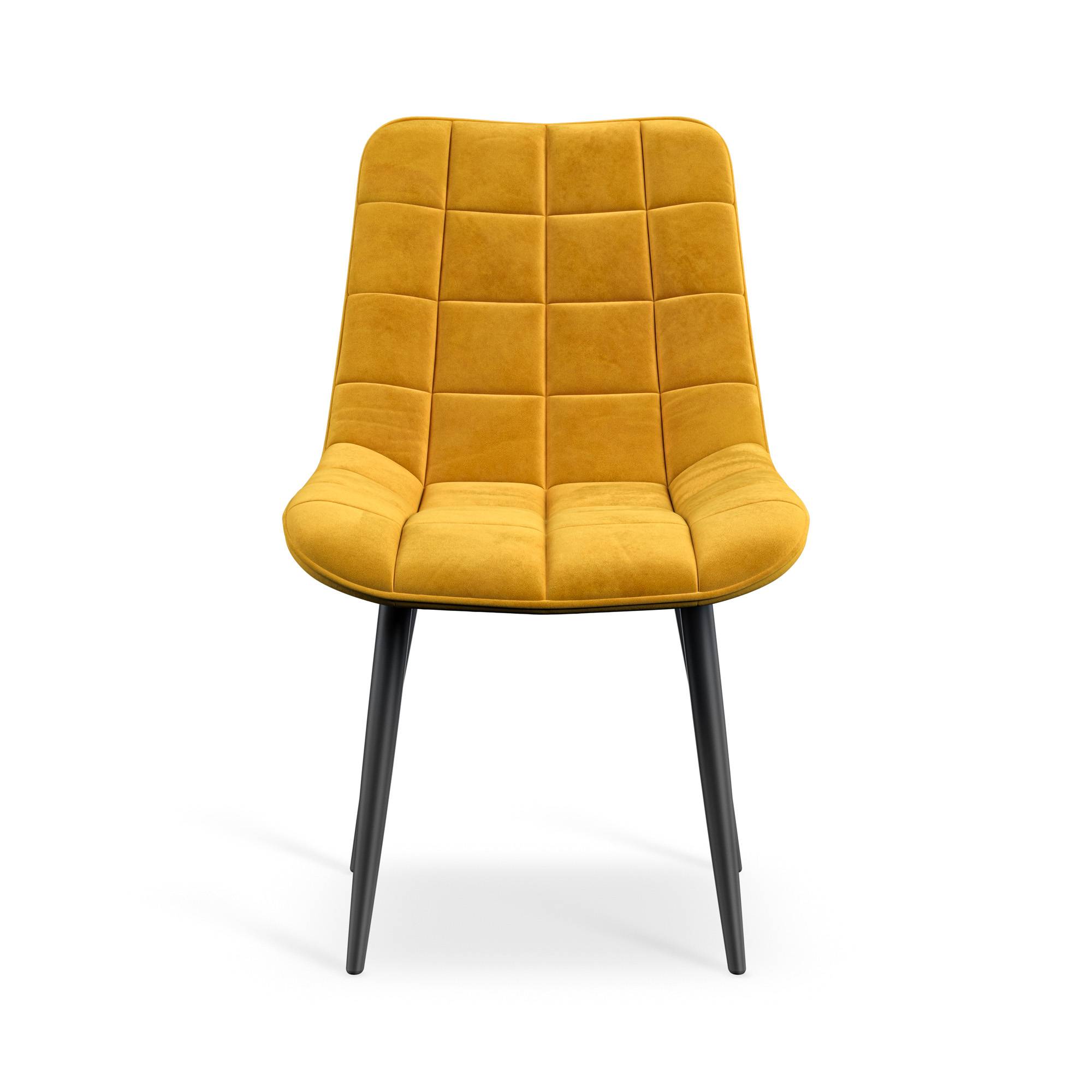 Furniture Online Nova Set Of 8 Velvet Dining Chair – Mustard - Image 3