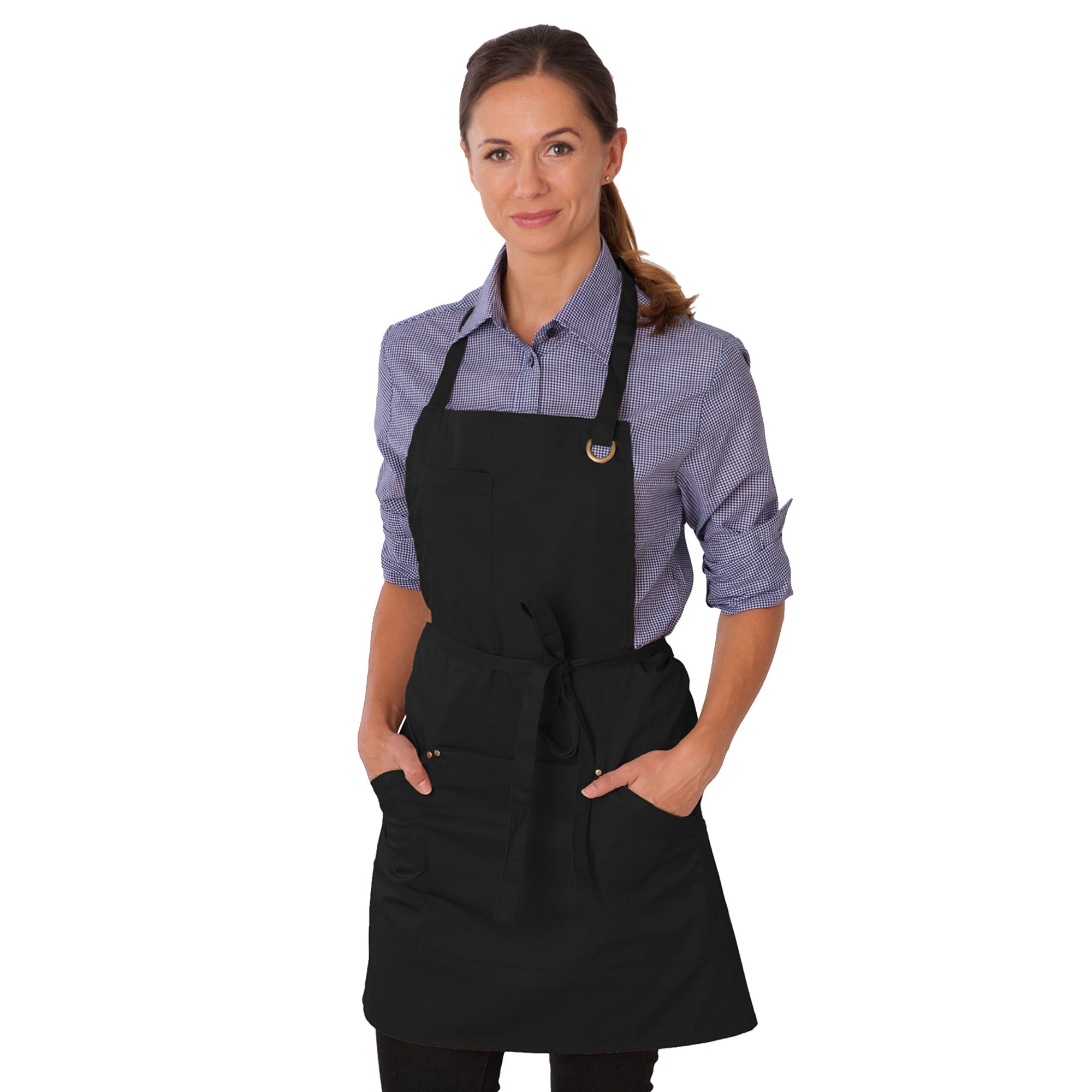 Dennys Unisex Adult Le Chef Full Apron - Black - Image 3