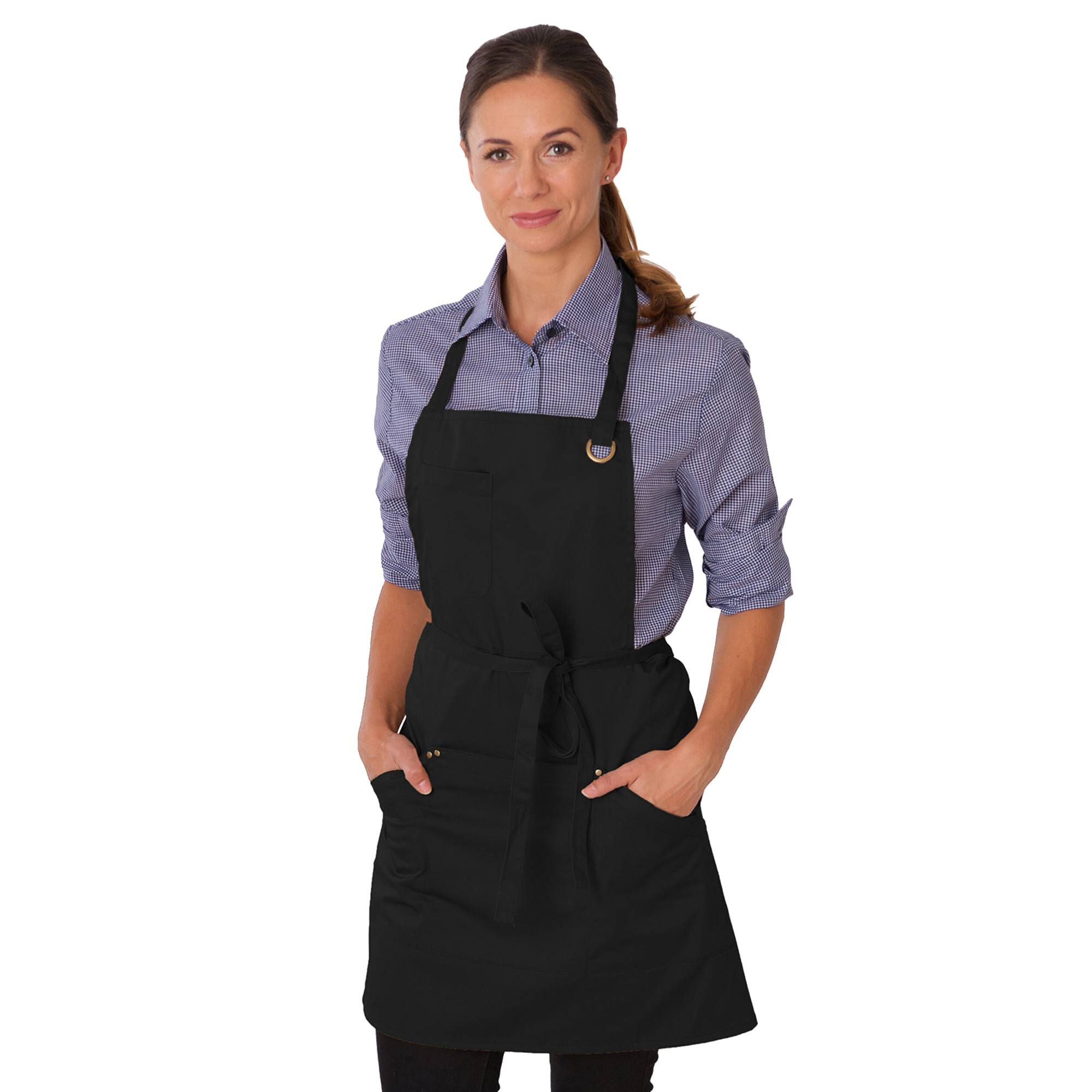 Dennys Unisex Adult Le Chef Full Apron - Black - Image 3