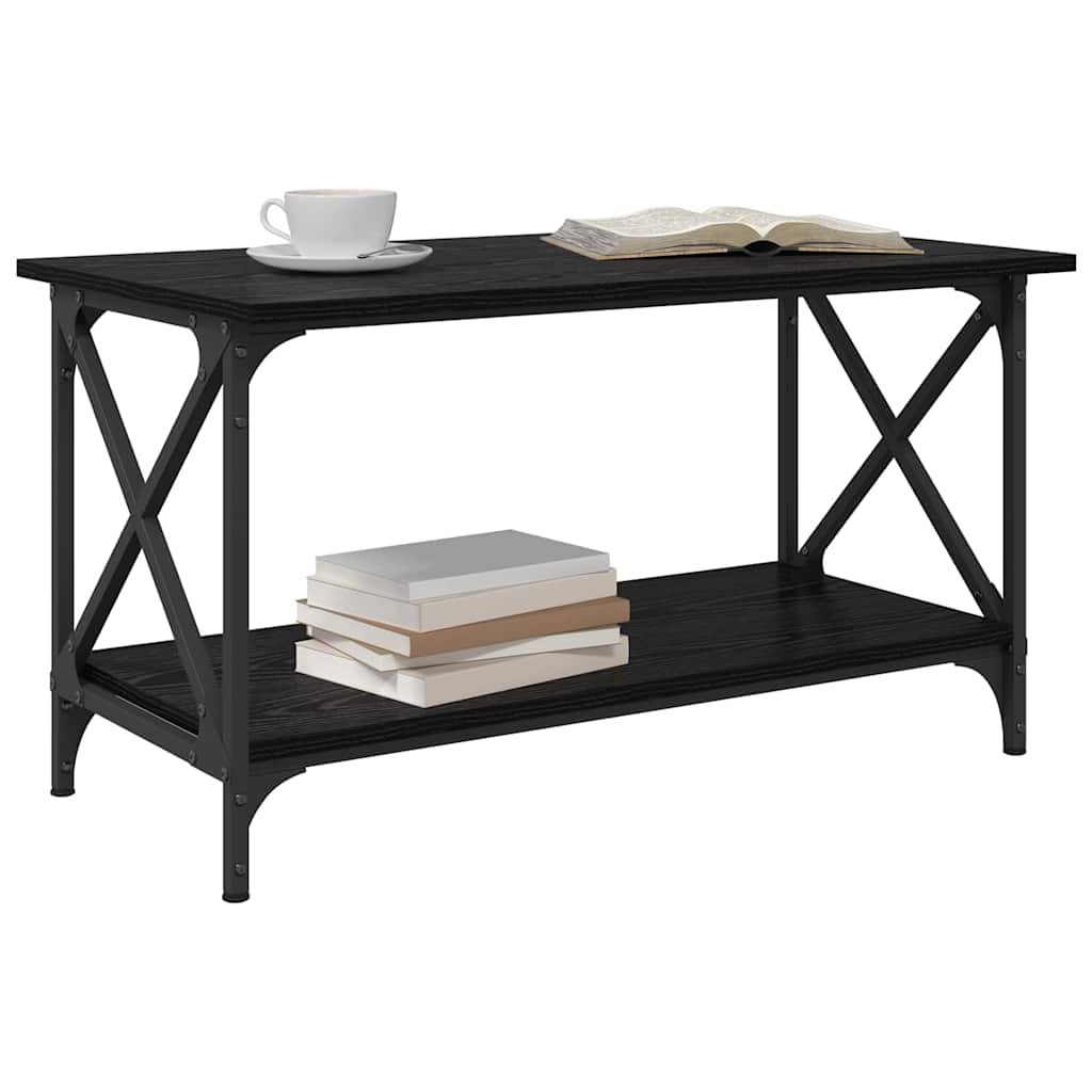Walplus Engineered Wood Coffee Table - Dark Oak - 80 x 45 x 45.5 cm - Image 2