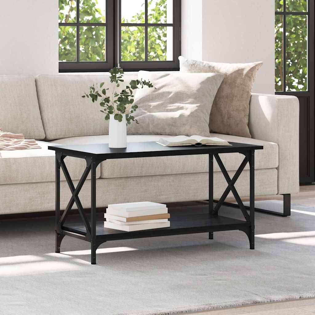 Walplus Engineered Wood Coffee Table - Dark Oak - 80 x 45 x 45.5 cm - Image 3