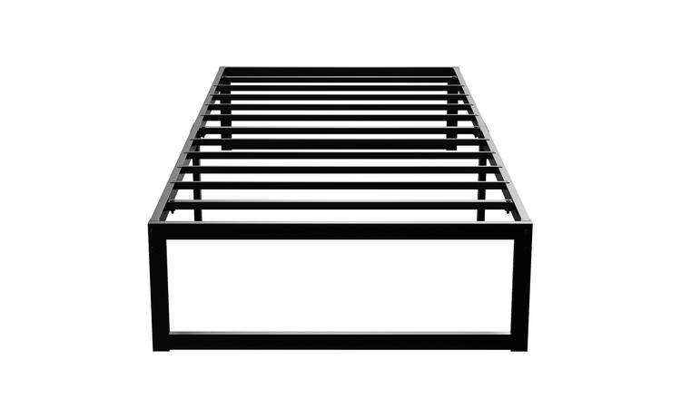 HOMCOM 3FT Single Metal Platform Bed Frame with Underbed Storage - Black