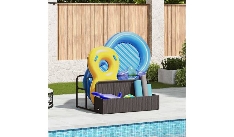 Walplus Steel Poolside Float Storage - Black - 110 x 100 x 57 cm