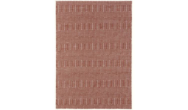 Mega Flooring Red Handmade Geometric Rug - 160 x 230cm