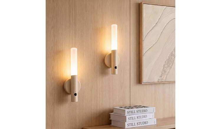 OHS 2 Pack Sensor Wall Lights - Natural