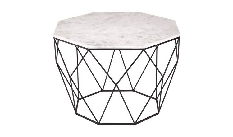 Orsina Shalimar Marble Effect Coffee Table – Black
