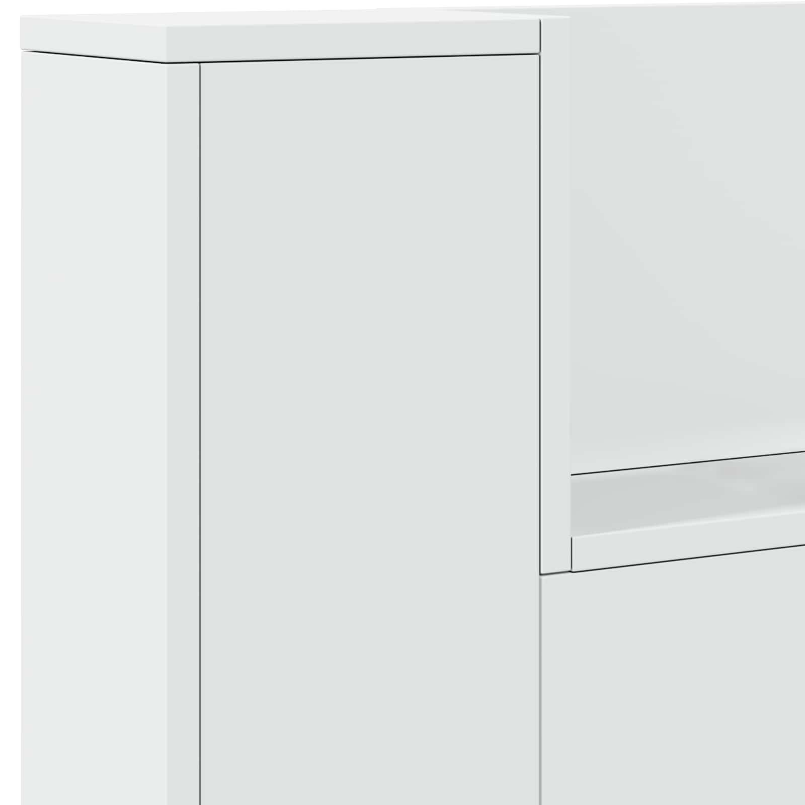 Walplus Engineered Wood LED Storage Headboard - White - 200 x 16.5 x 103.5 cm - Image 8
