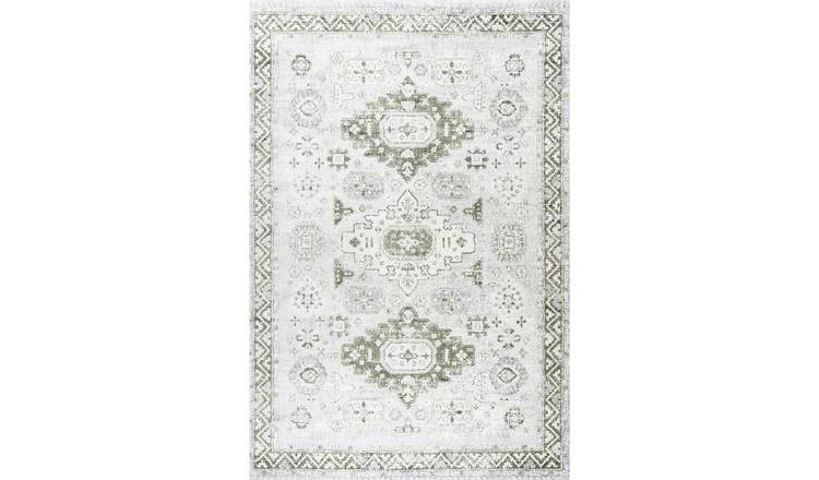 The Rugs Green Montana Bordered Rug - 120 x 170cm