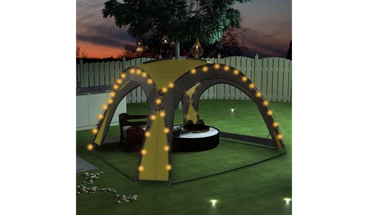 Walplus 3.6 x 3.6 x 2.3 m Party Tent with LED and 4 Sidewalls - Green